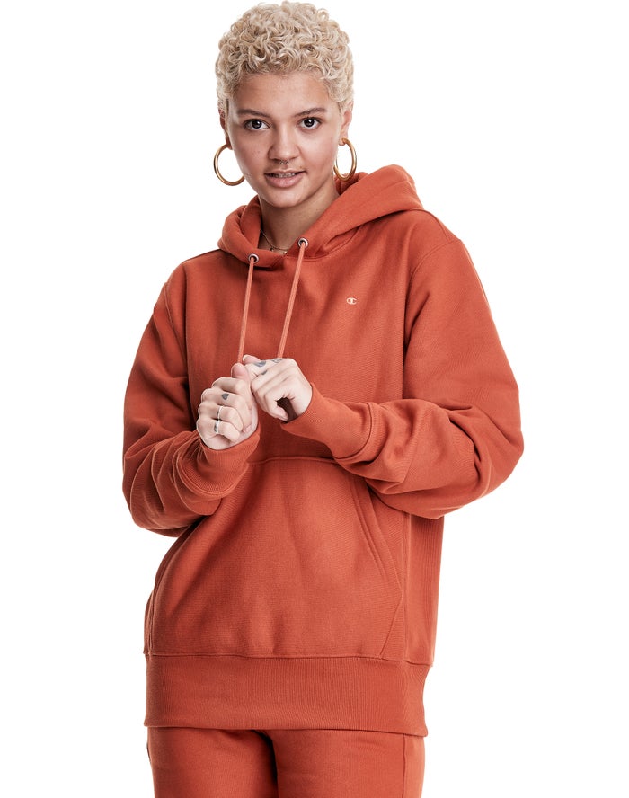 Champion Reverse Weave Boyfriend Hoodie Dames - Koraal - Belgie 4507AUIYR